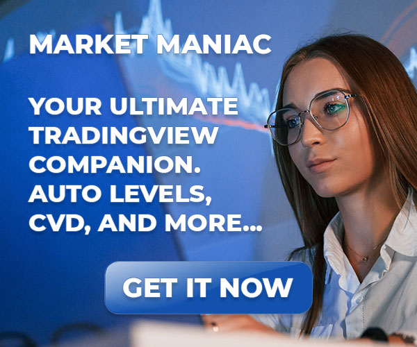 Maket Maniac TradingView Indicator, Auto Levels, Real TradingView CVD Indicator, And More...